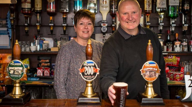 Brother hands over to brother at the Ship Inn Lyme Regis