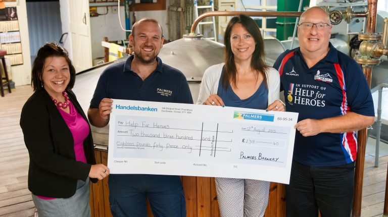 Palmers Brewery Supports Help for Heroes with £2300 donation