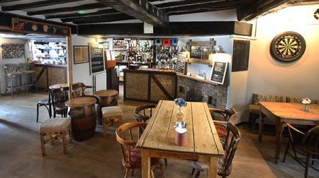 Bar area of Royal Standard pub in Lyme Regis