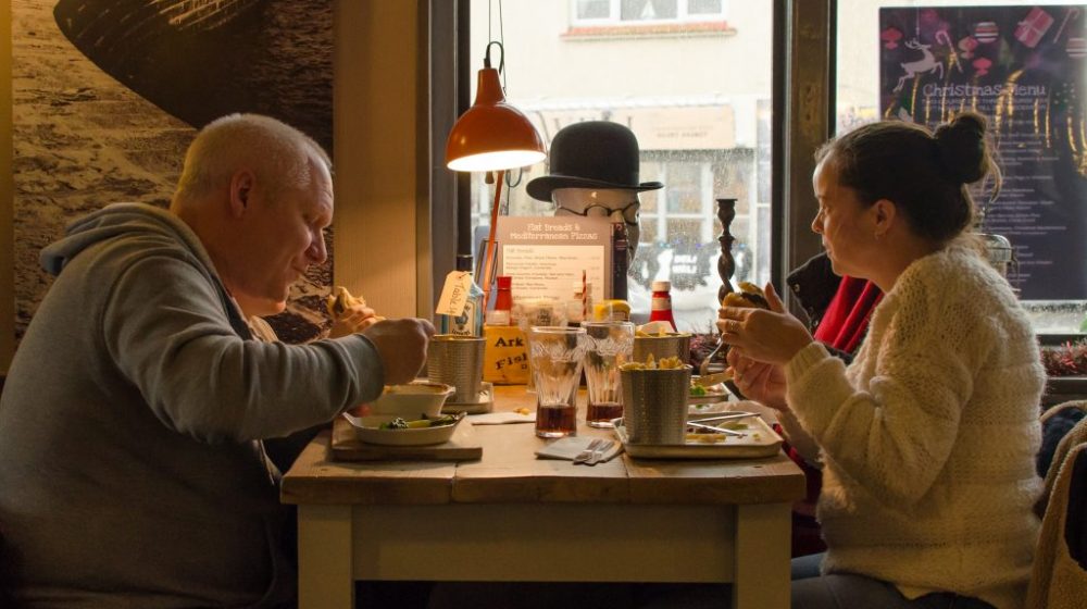 The Cobb Arms dining Lyme Regis