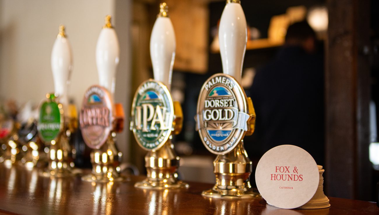 Fox and Hounds real ale pumps