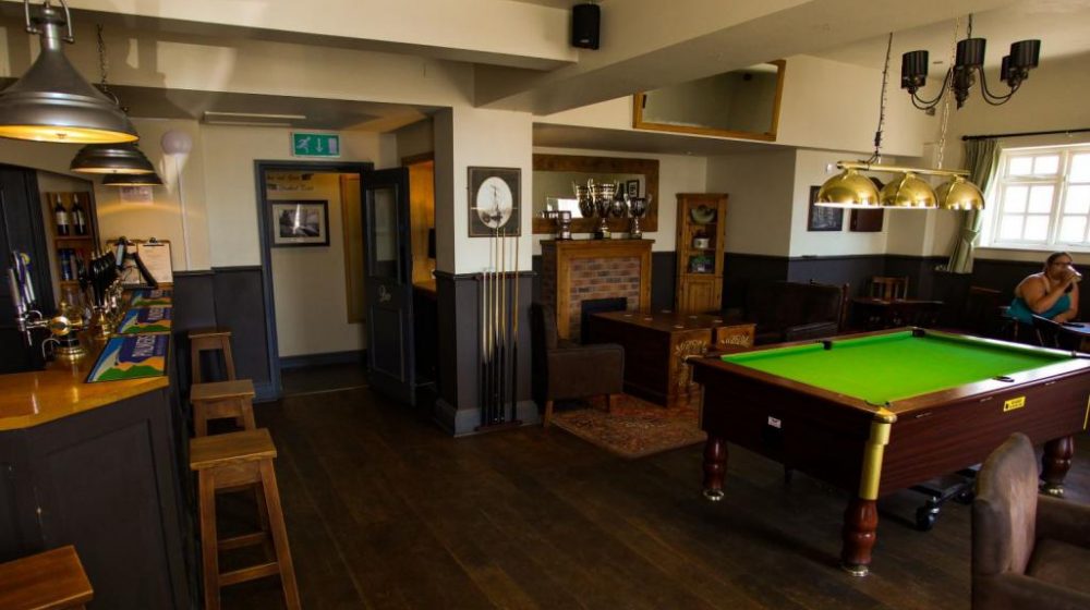 Bar area and pool table